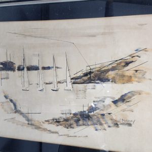 Alfred Birdsey Original – Abstract Harbour Scene