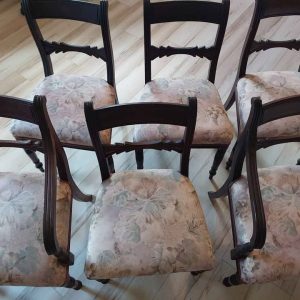 Set of 6 Antique Wooden Dining Chairs — Beautiful Vintage Craftsmanship