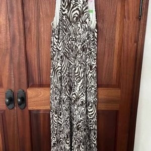 Lilly Pulitzer Brown & White Maxi Dress – Size XL
