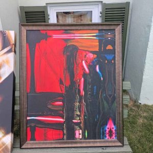 Scott Stallard Original – “Inferno Columns” – Printers Ink Painting