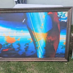 Scott Stallard Original – “Spectrum Breakwater” – Printers Ink Painting