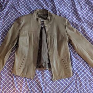 Herrero Madrid Vintage Leather Woman's Jacket Size Small