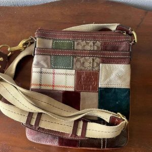 Vintage Coach Patchwork Crossbody Bag – Leather & Suede