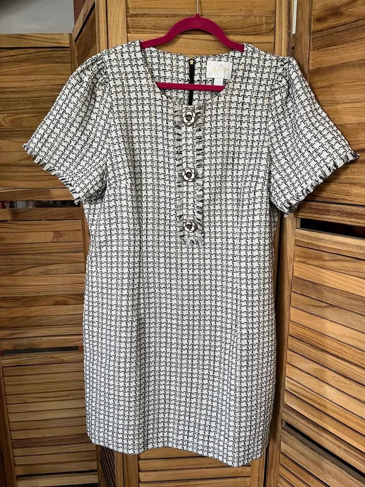 Lilly Pulitzer Textured Tweed Shift Dress – Size L