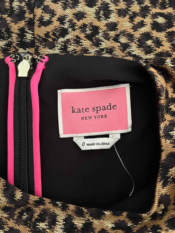 Kate Spade Leopard Print Dress Size 0 (US) New With Tags - Image 3