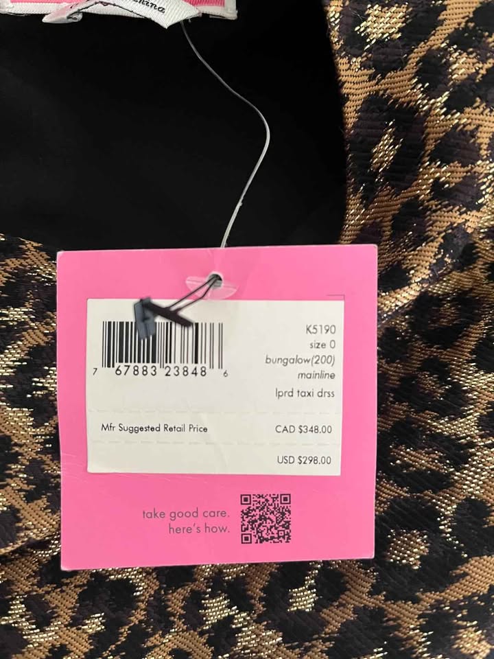 Kate Spade Leopard Print Dress Size 0 (US) New With Tags - Image 2