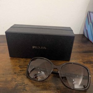 Prada Oversized Sunglasses – Timeless Dark Lens, Gold Detail