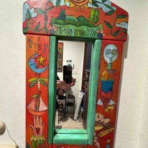 Sticks Hand Painted Statement Mirror