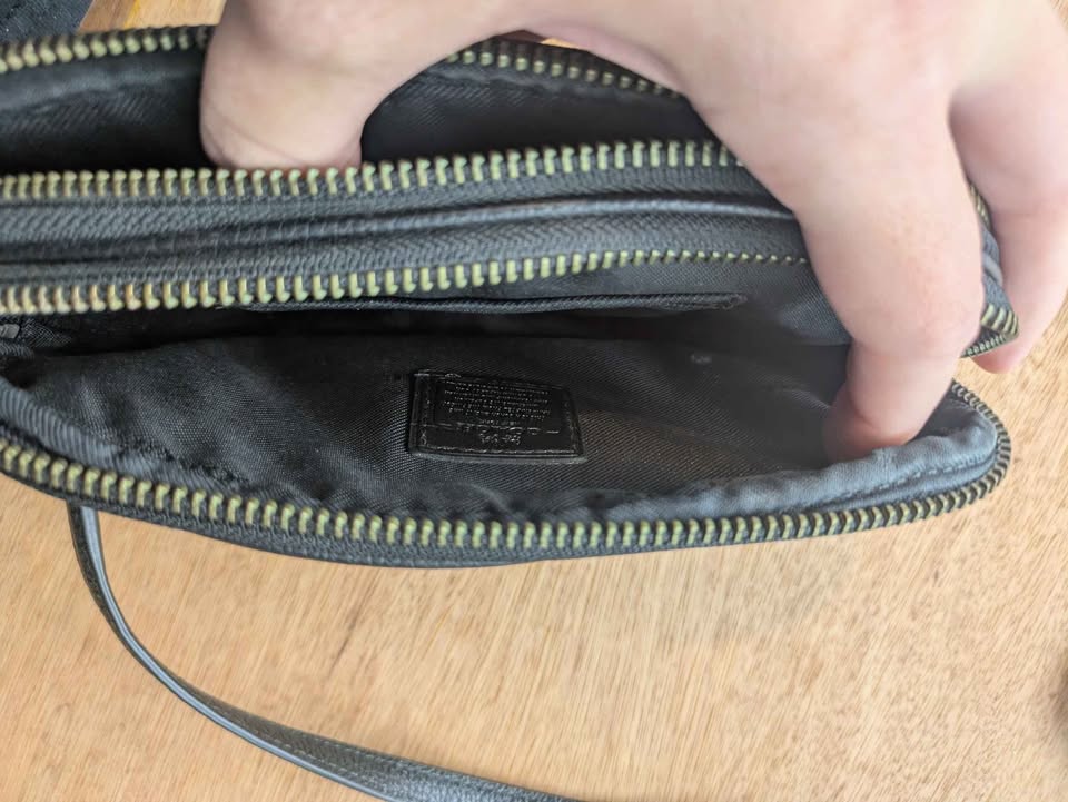 Coach Black Studded Double-Zip Crossbody Bag - Image 3