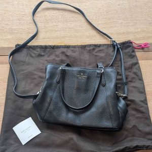 Kate Spade New York Black Pebbled Leather Satchel