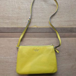 Kate Spade Yellow Pebbled Leather Crossbody
