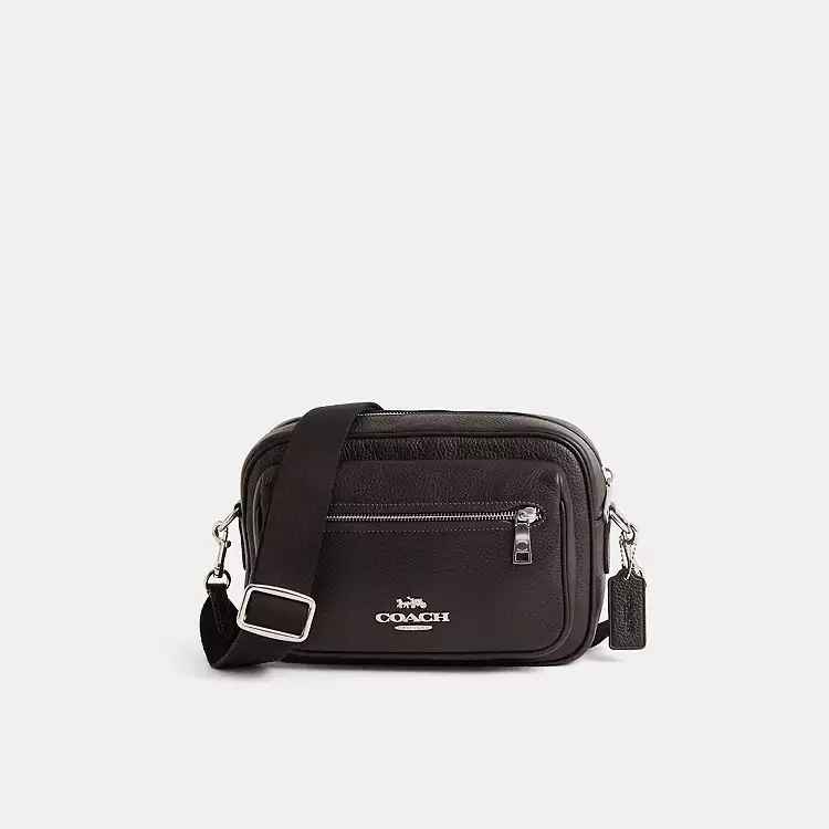 Coach New York Elias Crossbody – Black Pebbled Leather
