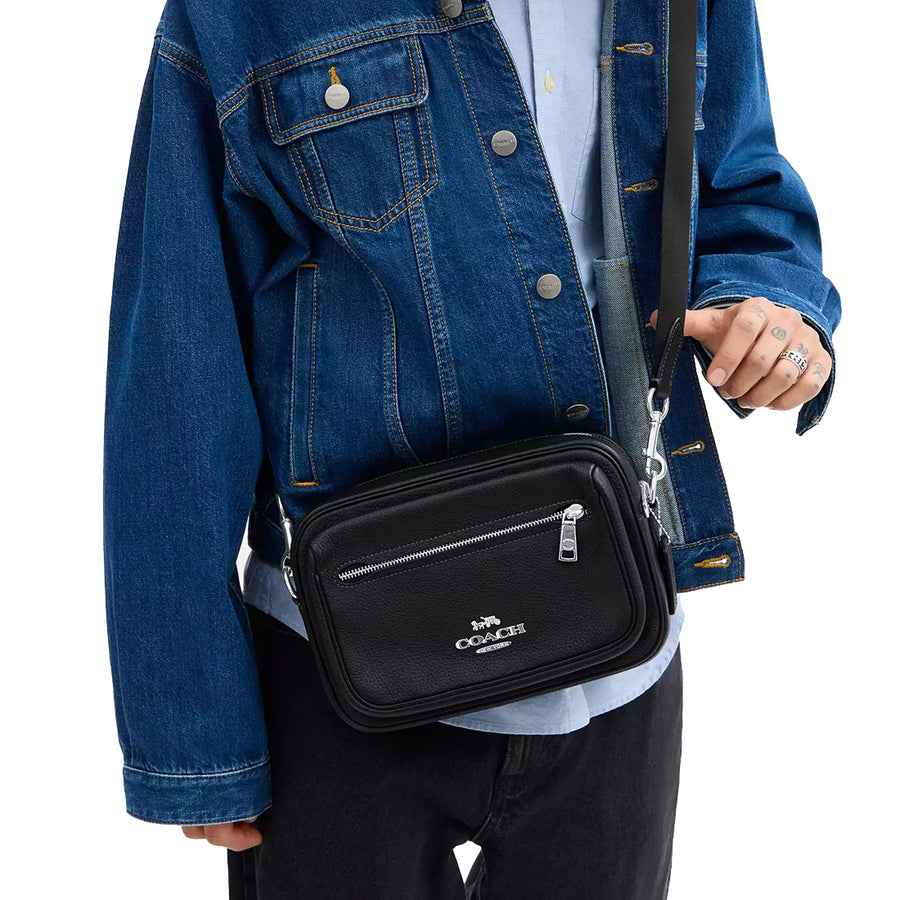 Coach New York Elias Crossbody – Black Pebbled Leather - Image 6