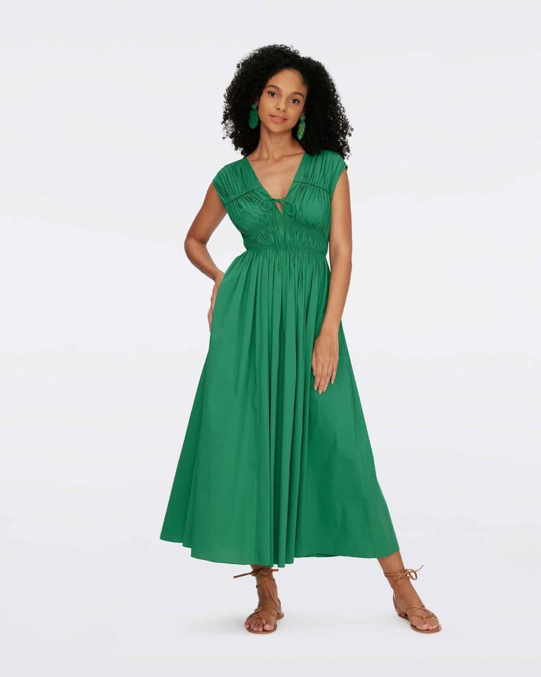 Diane von Furstenberg Gillian Dress – Signature Green | Size L