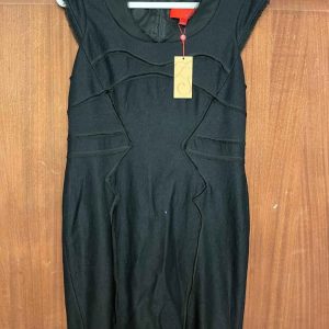 Z Spoke by Zac Posen Black Sculpted Sheath Dress – NWT | UK 14 / L