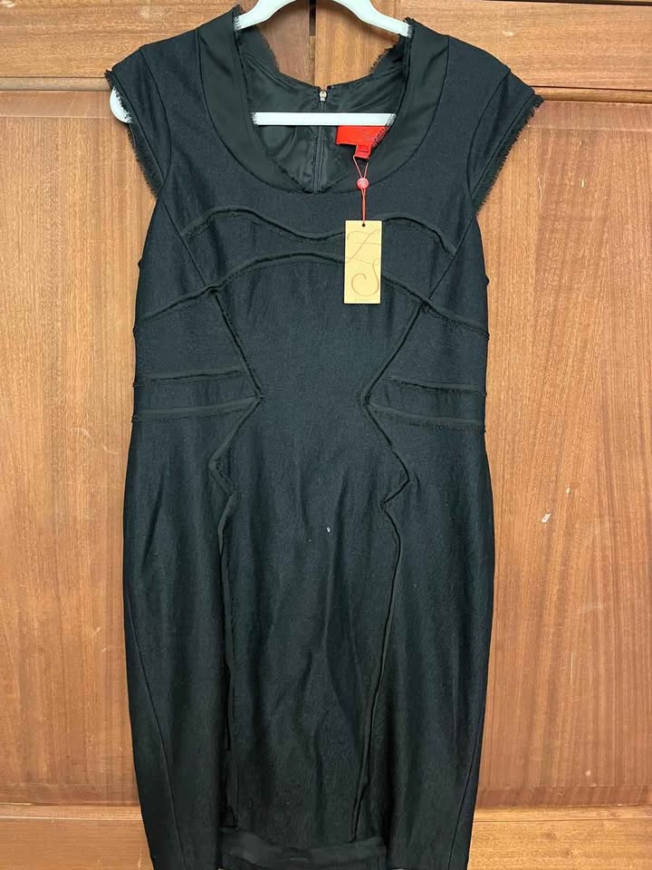 Z Spoke by Zac Posen Black Sculpted Sheath Dress – NWT | UK 14 / L
