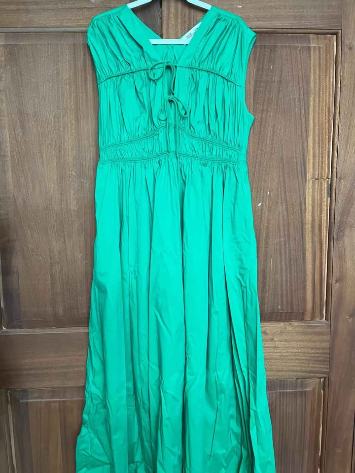Diane von Furstenberg Gillian Dress – Signature Green | Size L - Image 6
