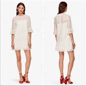 KATE SPADE NEW YORK | Scenic Route Lace Flounce Dress | Size 12 | NWT